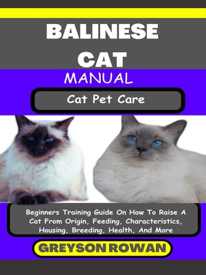 cover image of BALINESE CAT MANUAL  Cat Pet Care